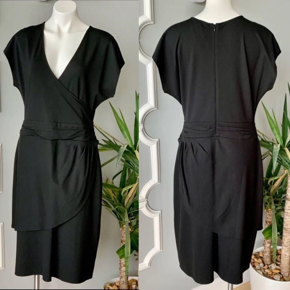 Christian Siriano x J. Jill Faux Wrap V-Neck Dress